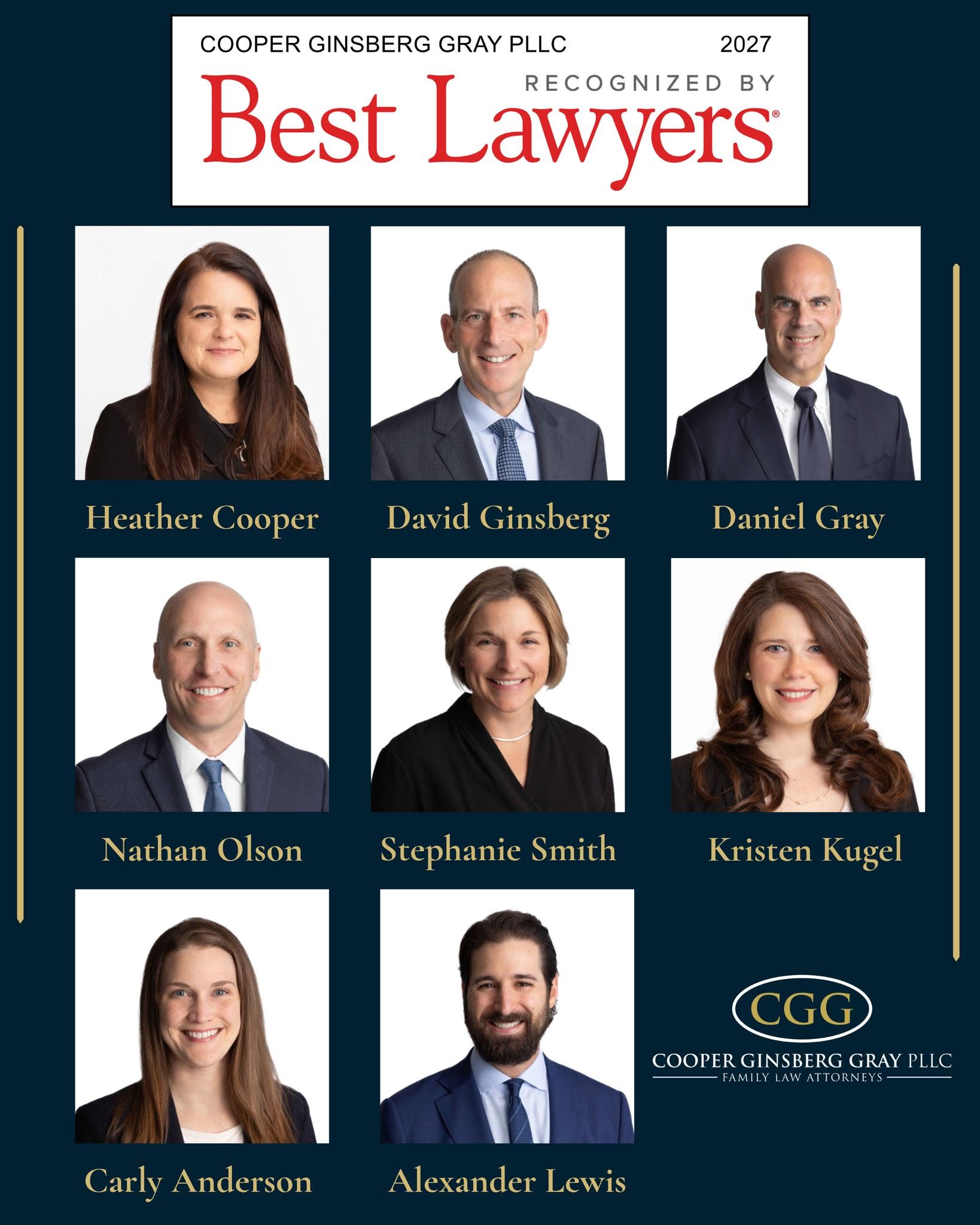 CGG Attorneys Recognized in the 2027 Best Lawyers in America® Awards